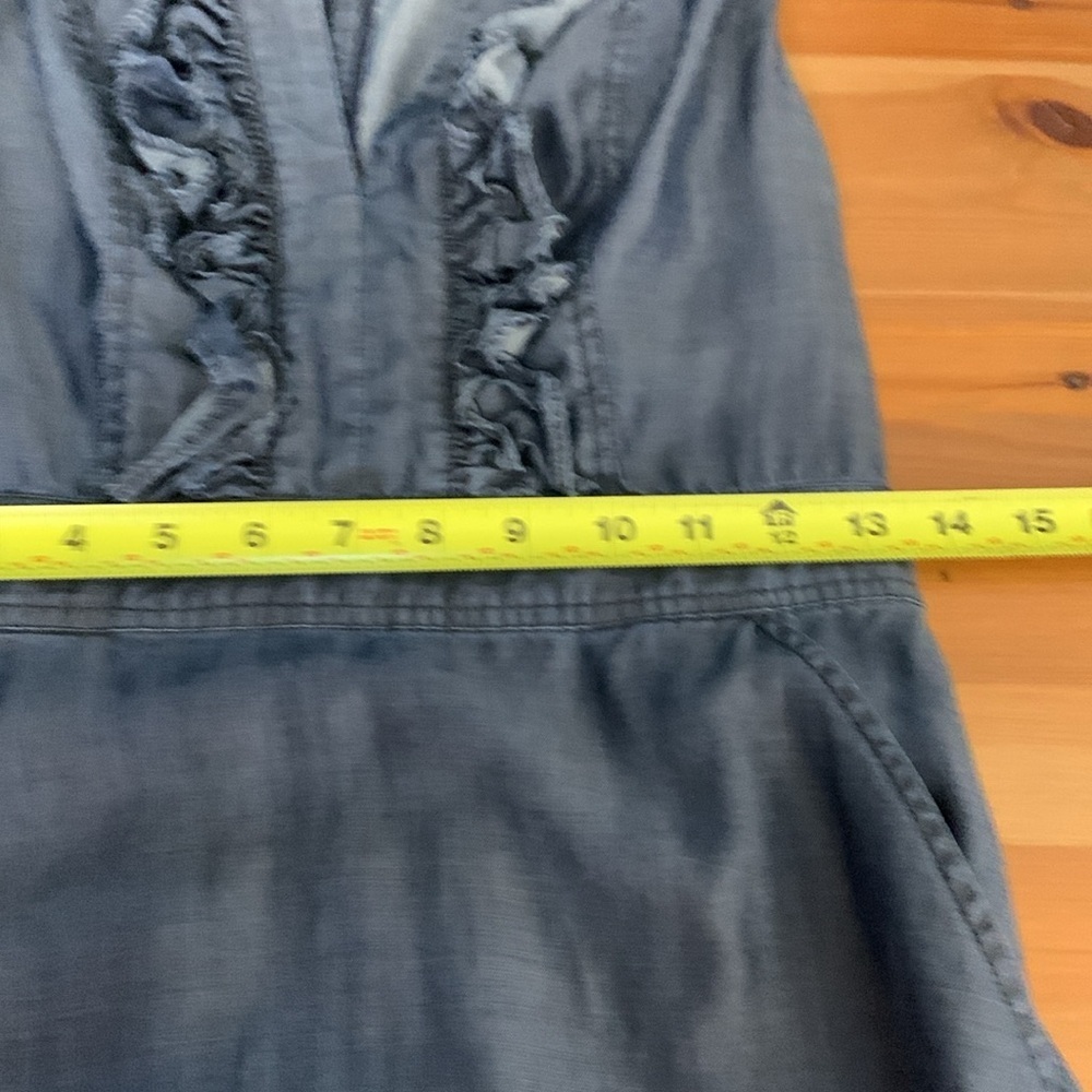 Bebe Deep V Neck Lightweight Summer Dress w Pockets, Side  Zipper, 100% Lyocell - Picture 11 of 16